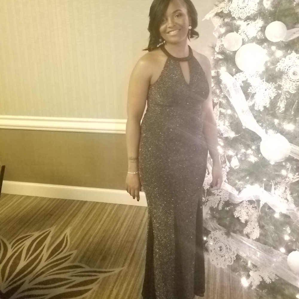 Black sequin dress
